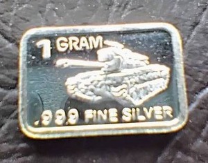 1 Gram Silver Bar - Army Tank