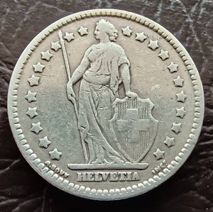 1909 Switzerland Silver 1 Franc