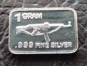 1 Gram Silver Bar - AK47