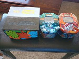 (4) Empty Pokemon BoxesTins