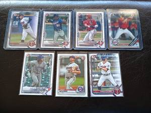 (7) Minnesota Twins 1st Bowman Cards