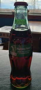 2000 Fighting Sioux Hockey Champions Coke Bottle