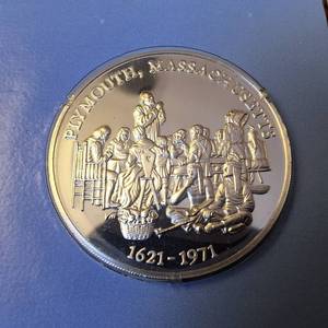 lot 128 image: Solid Sterling Coin Proof � Sons and Daughters of the Pilgrims � Proof  SCI-60