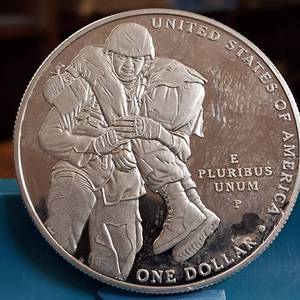 lot 38 image: US Mint  LIBERTY, IN GOD WE TRUST, and MEDAL OF HONOR 1861-2011 90% Silver