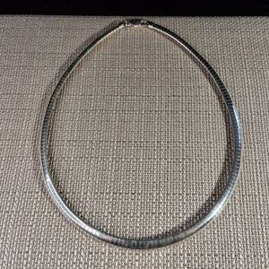 lot 76 image: Sterling Silver - OMEGA - Chain Necklace - 7mm - 36.9g - Approx 18inches