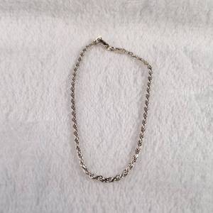 lot 91 image: Quality Italy Made - 7inch - Rope Chain Bracelet - 070 Gauge  3-3.5mm wide - 2.5g .925 Silver