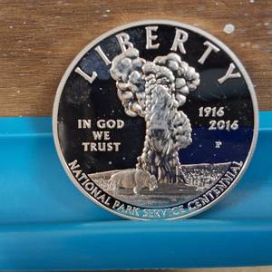 lot 237 image: 2016 National Park Service (NPS) Centennial silver dollar  90% Silver  26.73 grams