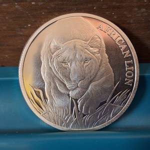 lot 281 image: 2017 Republic of Chad 1 oz Silver Lioness Coin .999 Fine Silver  Tax Exempt  From Africa (BU)