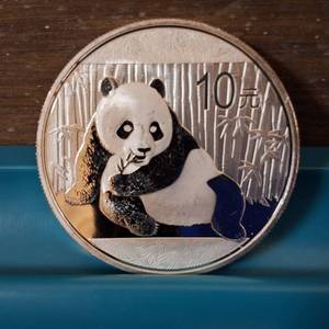 lot 293 image: 2015 30g .999 Fine Silver 10 Yuan Panda  Tax Exempt  Brilliant Uncirculated