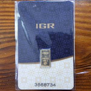 lot 323 image: 1 Gram IGR .9999 Fine Gold Bar - Istanbul Gold Refinery - Sealed Assay - #3568734