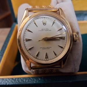 Vintage 14K Gold Rolex Oyster Perpetual Watch (Authenticated) :: 14K Gold Watchband, 16 mm