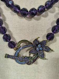 lot 2 image: Heidi Daus Perennial Favorite Swarovski Crystal & Beaded Toggle Close Necklace