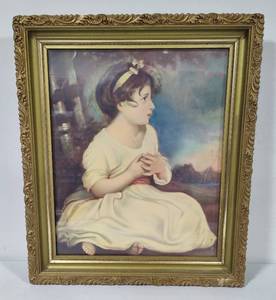 lot 3 image: Antique Framed The Age of Innocence by Joshua Reynolds
