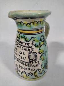lot 14 image: Signed Santa Fe Puente Spanish Pottery Pitcher