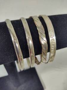 lot 54 image: 925 Sterling Silver Bangles