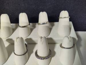lot 58 image: 925 Sterling Assortment of Rings