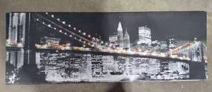 lot 104 image: Canvas Panoramic of NYC Skyline