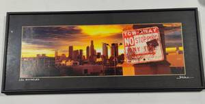 lot 117 image: Los Angeles Skyline Framed Pic
