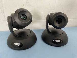 (2) Vaddio RoboSHOT 12E High Defintion Professional Pan  Tilt  Zoom PTZ Remote Control Cameras with HDMI