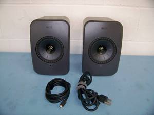 (Pair) KEF LSX LT II Powered Speakers - Graphite Grey in color - in Original Box - listing online for $899+!