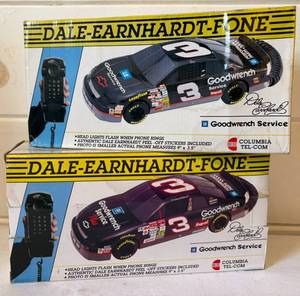 lot 53 image: Vintage Themed Telephones Dale Earnhardt-Fone