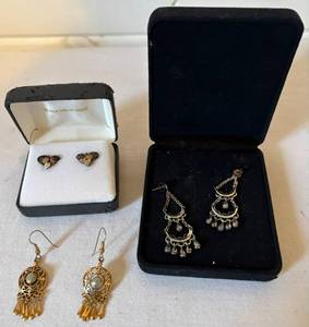 lot 85 image: Three Pair of Earrings