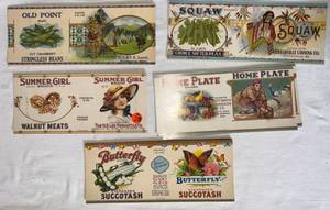 lot 116 image: Vintage Vegetable Label Postcards 2nd Lot