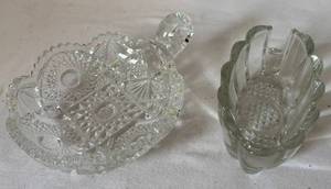 lot 131 image: Vintage Glass Serving Dishes