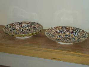 Lot of (3) Vintage Porcelain Deep Plates by Royal Vienna RB Austria 1 34 x 9 12