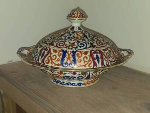 Vintage Porcelain Lidded Tureen by Royal Vienna RB Austria 6 1/2" x 10"