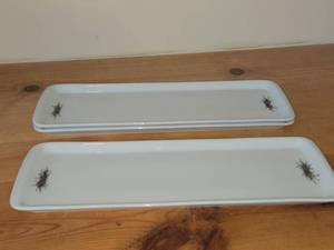 Lot of (3) Porcelain Cake Plates 15 x 5