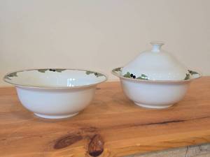 Lot of (2) 9-34 Porcelain Round Serving Bowls by Porsgrund (Norway)