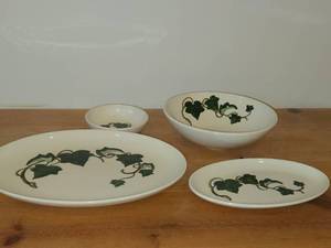 Dishwares - Oval Serving Platter (x2) and Bowls (x2) - Poppy Trail California Ivy by Metlox