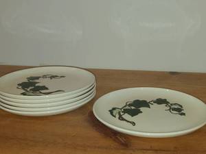 Lot of (6) 9-12 Dinner Plates - Poppy Trail California Ivy by Metlox