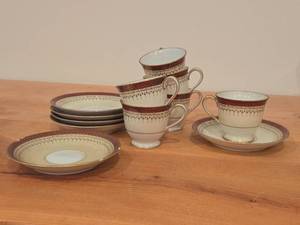 Porcelain Tea Cup and Saucer Set by Noritake  Rubeta pattern