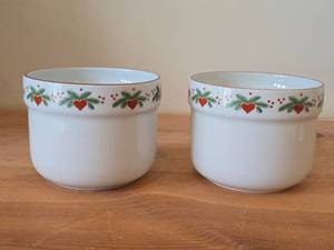 Lot of (2) Sauce  Jam  Snack Bowls - Heart & Pine by Porsgrund (Norway)