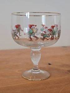 Glass Dessert Bowl - Magnor God Jul by Lars Carlsson  Festive Swedish Christmas pattern