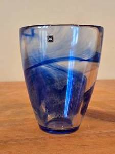 Table Vase by Hadeland Glasswerk (blue contrast)