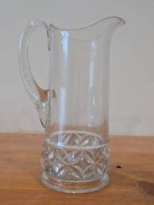 Vintage Early American Pattern Glass Tankard Pitcher - #857 by Flint Glass Co (Spokane Washington)