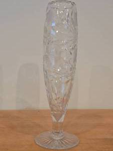 Vintage 13 American Brilliant Period Hand-Blown  Hand-Cut Crystal Glass Footed Table Vase