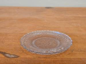 Vintage 3 12 Pressed Glass Cup Plate by Westmoreland  Valentine pattern