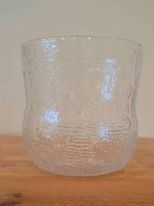 Vintage Fauna Series Clear Glass Bowl by Olivia Toikka for Nuutajarvi (Littala) (1970s) (Finland)