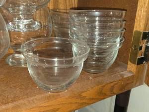 Lot of (8) Clear Glass Stackable Bowls by Duralax France LYS
