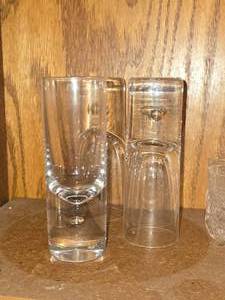 Lot of (4) Kosta Boda Pippi Shot  Cordial Glasses