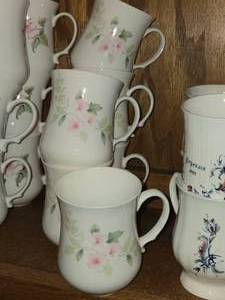 Lot of (6) Bone China Coffee Mugs by Hitkari