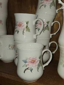 Lot of (6) Bone China Coffee Mugs by Hitkari