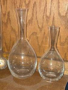 7-12 and 9-12 Clear Glass Table Vases