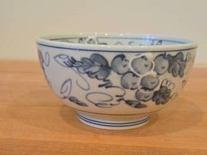 Donburi Series Porcelain Japanese Bowl by Castle Enterprises (hand-painted blue and white)
