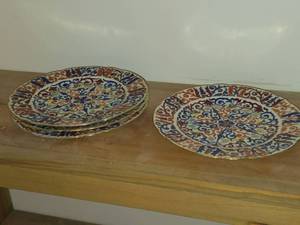 Lot of (4) Vintage 8 12 Porcelain Salad Plates by Royal Vienna RB Austria