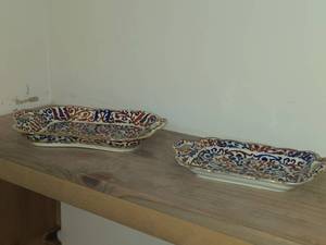 Vintage Porcelain 11-12 x 8 Plate and 9 x 6 Tray by Royal Vienna RB Austria